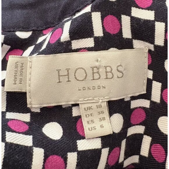Hobbs London Marci Dress Geometric Print Shift Dress 6 - Picture 7 of 9